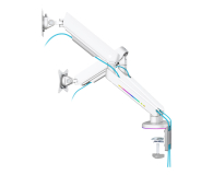 DELTACO Podwójny uchwyt GAM-135-W RGB - Biały - 1115379 - zdjęcie 7